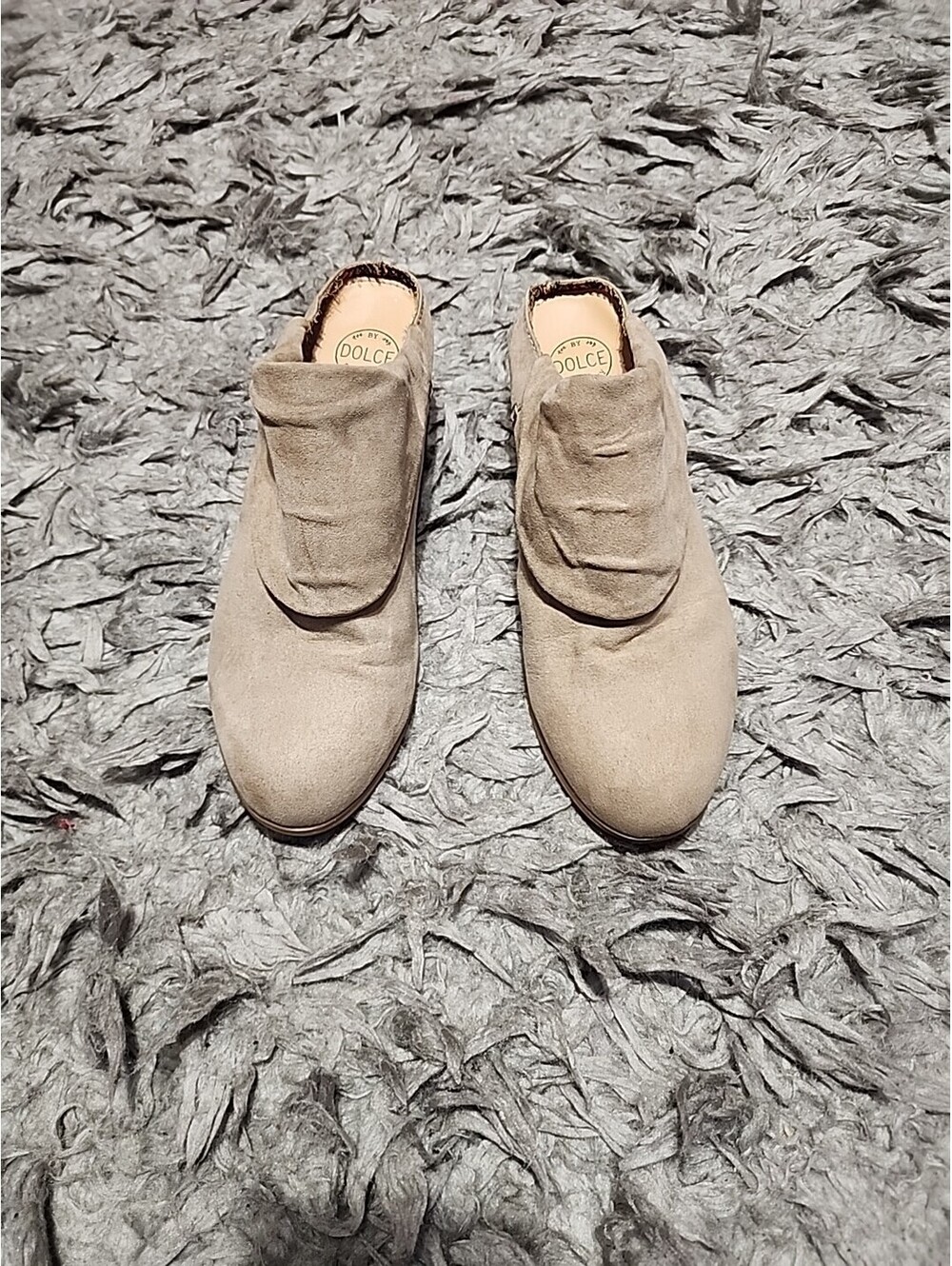 Zuecos By Dolxe Mojo Moxy 9M Beige Con Tacon Medio Xuadrado De Madera
